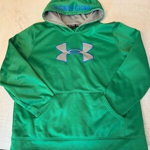 Boys Under Armour Green and Gray Hoodie